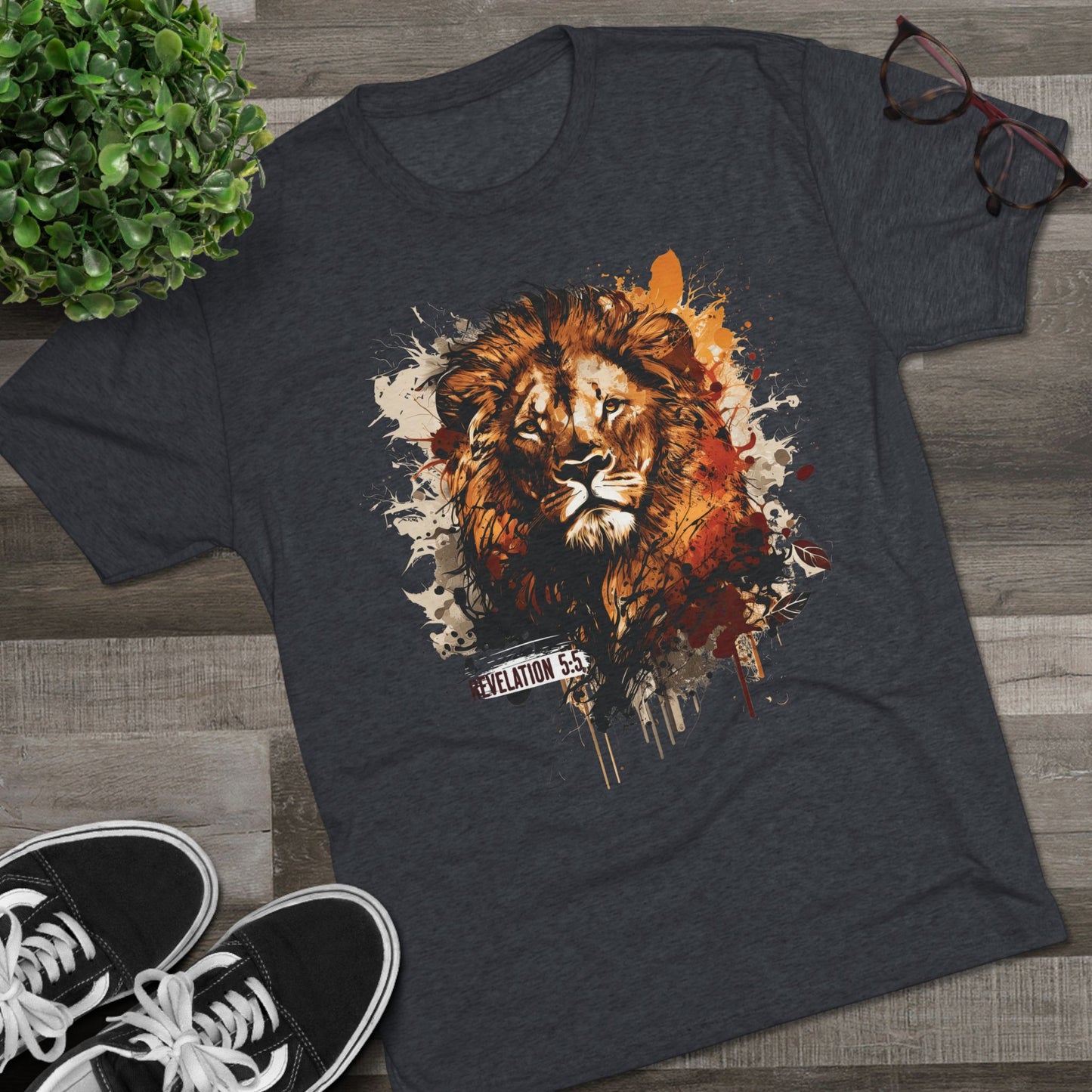 Fearless Lion - Revelation 5:5 - Tri-Blend T-Shirt, Unisex - Ultra Comfort - Relaxed Fit Tee