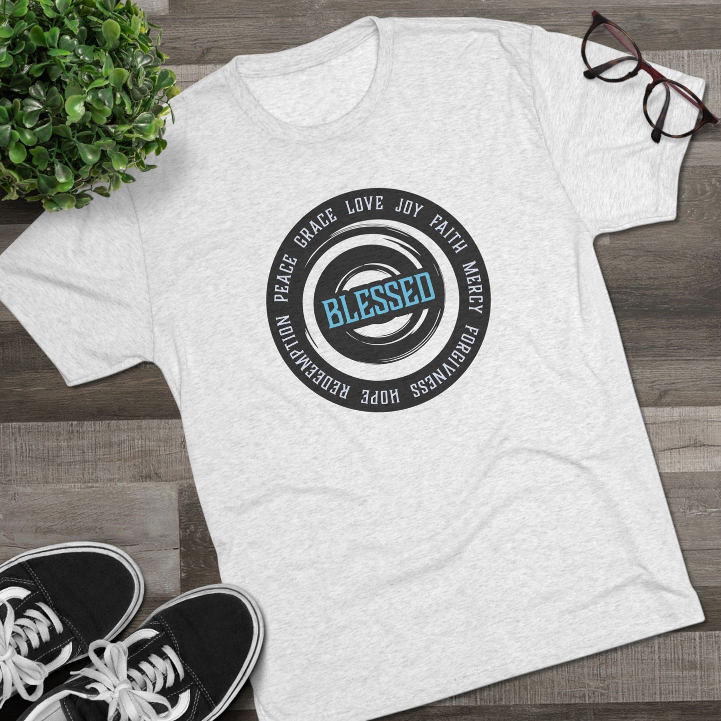 Blessed Tri-Blend T-Shirt, Unisex - Ultra Comfort - Relaxed Fit Tee