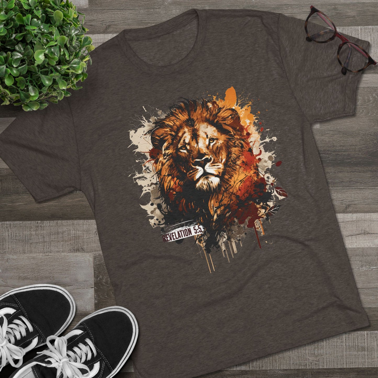 Fearless Lion - Revelation 5:5 - Tri-Blend T-Shirt, Unisex - Ultra Comfort - Relaxed Fit Tee
