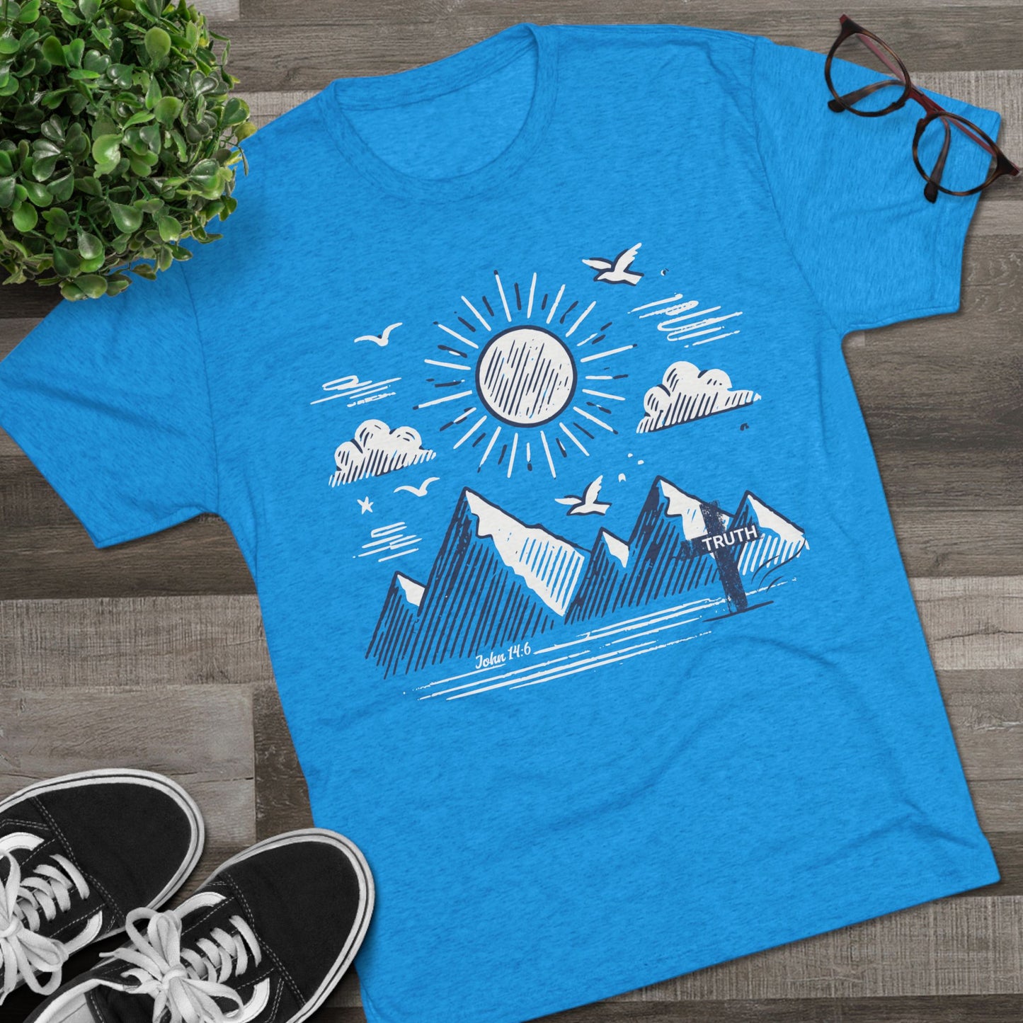 Truth - John 14:6 - Tri-Blend T-Shirt, Unisex - Ultra Comfort - Relaxed Fit Tee