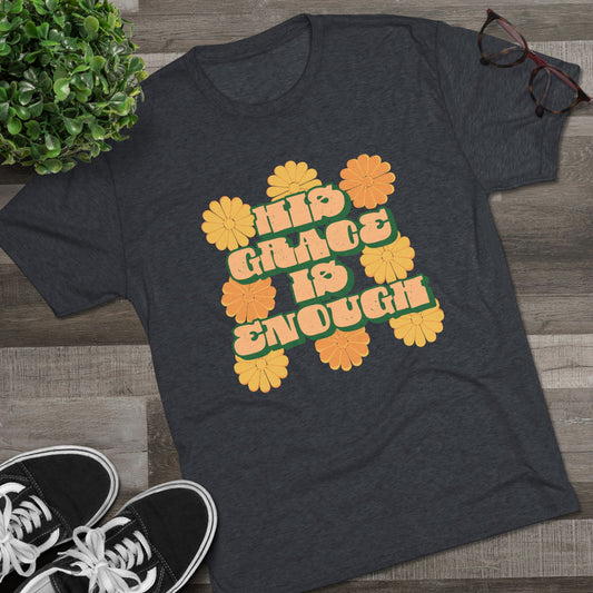His Grace is Enough T-Shirt - Autumn - T-Shirt - Ultra Soft - Relaxed Fit Tee